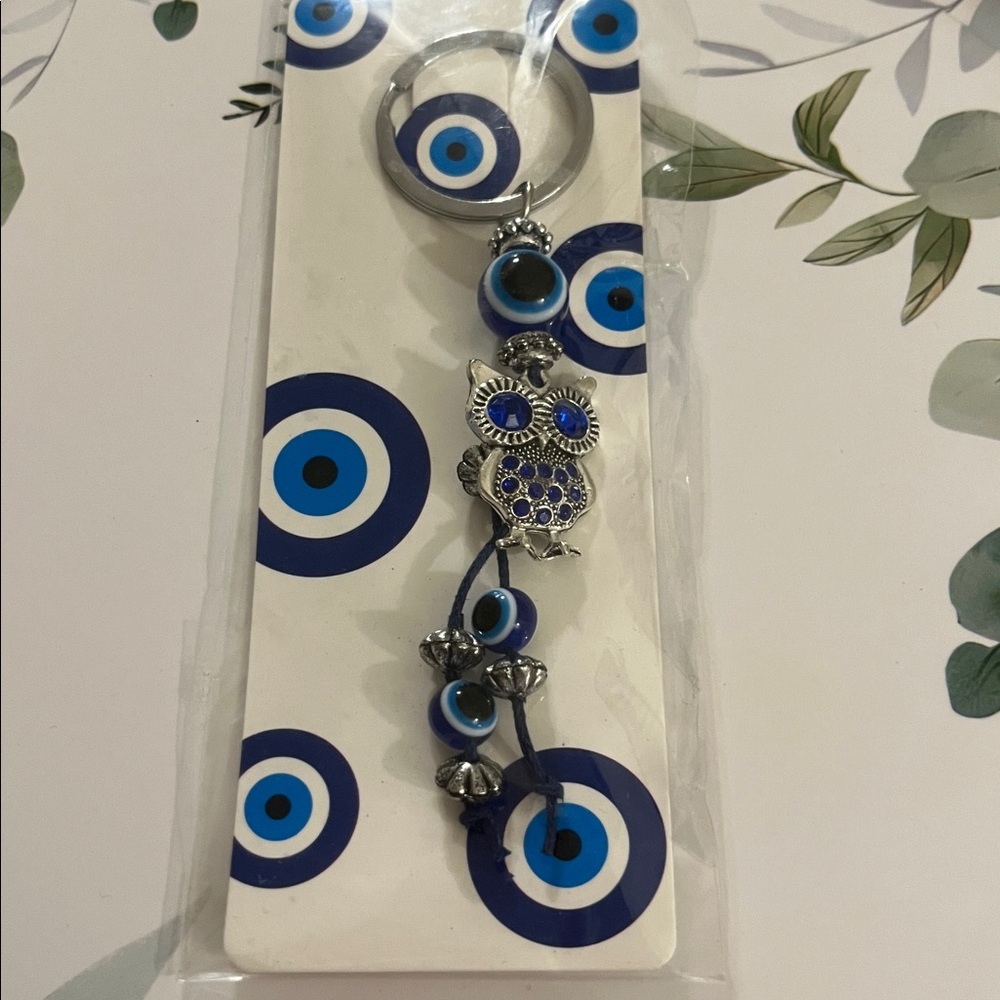 Blue Evil Eye Keychain